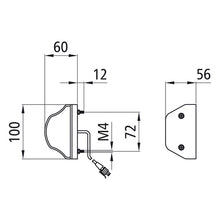 Regpoint LED, 24 V, KZL, 1.2 m, 2-pin AMP socket