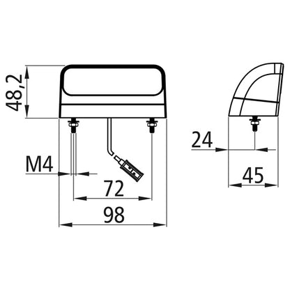 Regpoint II LED, 12/24 V, KZL, 0.5 m, P&amp;R