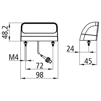 Regpoint II LED, 12/24 V, KZL, 2.0 m, 2-pole ASS