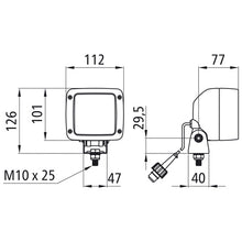 Reversing light, 24 V, 2.50 m, 2-pin ASS, 70W, H3
