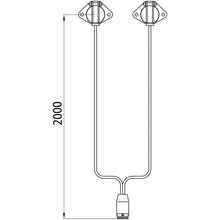Supply cable, 2 x 7-pin socket ASS LP 20, 2000 mm
