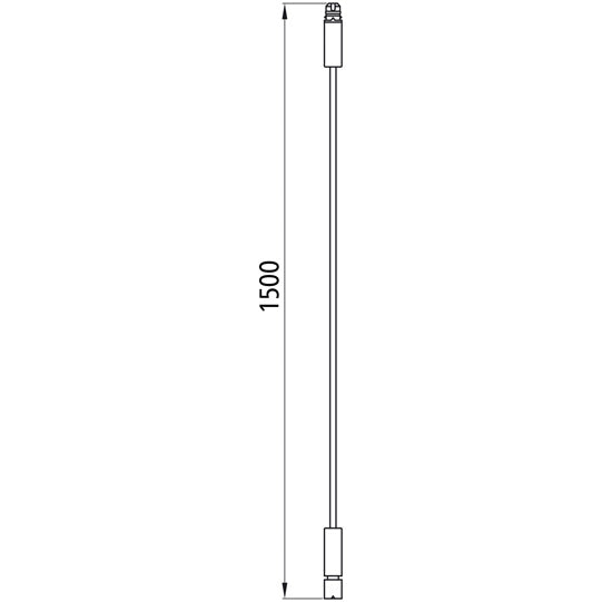 Extension, 3-pin ASS, socket/pin, 1500 mm
