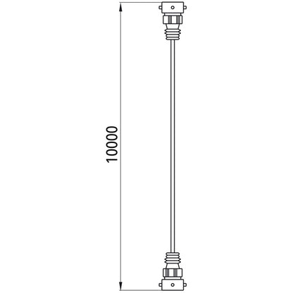 Main cable, 15-core, PUR, 10 m, LM 30