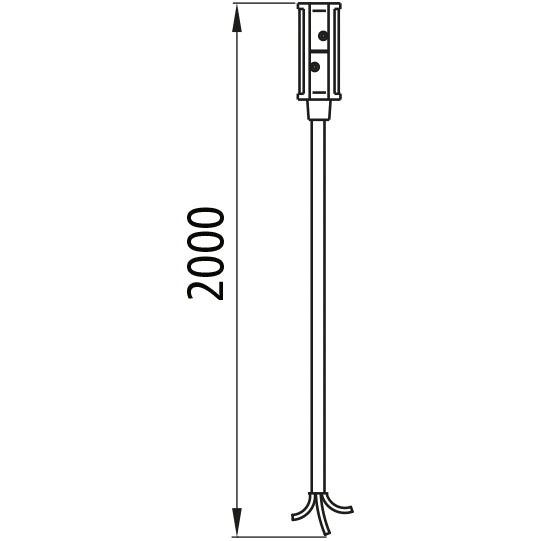 Supply cable, 2-pin, 2.0 m, P&amp;R