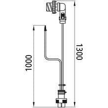 Rear light supply cable, right, 7-pin ASS plug, 1300 mm