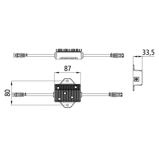 LED control unit (LCG), 12/24 V, 8-pin bayonet, right
