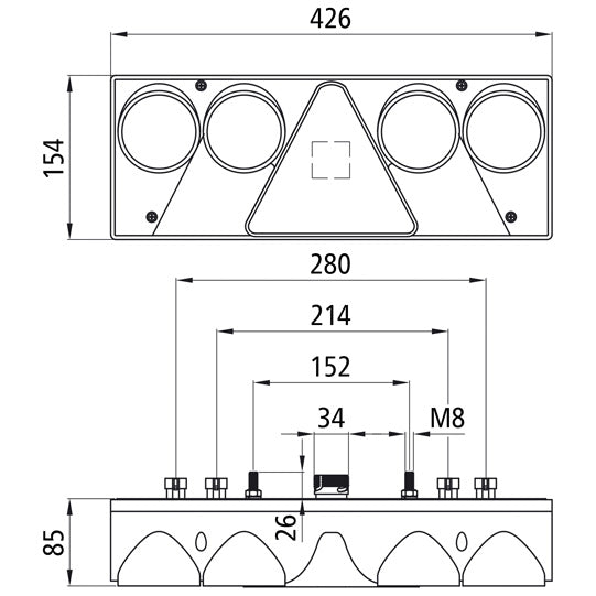 Europoint II, 24 V, right, 7-pin AMP + 4x2-pin Superseal, SMCG