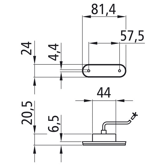 Posipoint II LED, 12/24 V, white, 1.50 m, open end