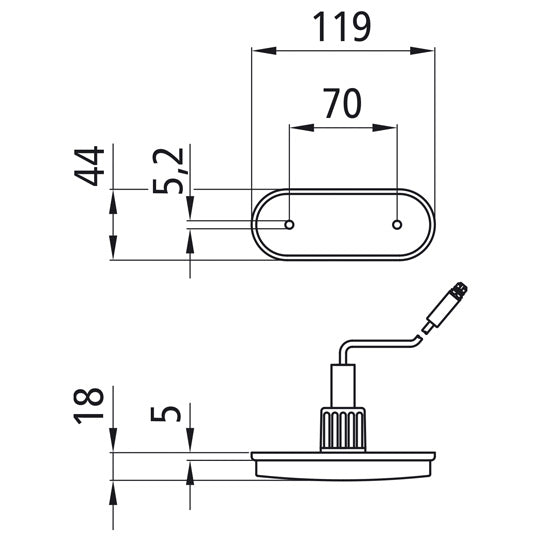 Unipoint LED, 24 V, SML, 0.50 m, 3-pin ASS