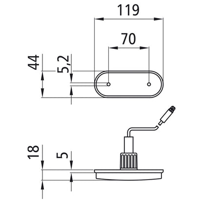 Unipoint LED, 24 V, SML, 0.50 m, 3-pin ASS