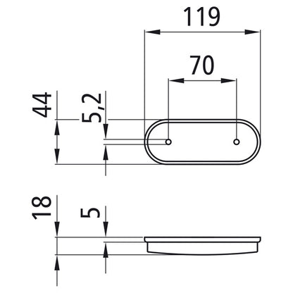 Unipoint LED, 24 V, position light white, without cable
