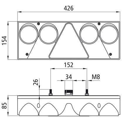 Europoint II, 24 V, right, 7-pin ASS, partial LED/hybrid