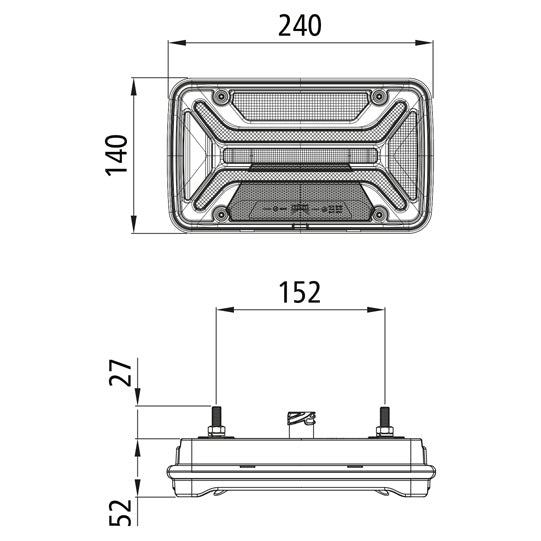 MultiLED III Truck, 12/24 V, left, 7-pin AMP