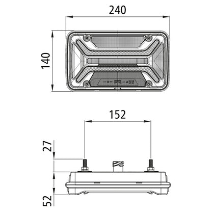 MultiLED III Truck, 12/24 V, left, 7-pin AMP