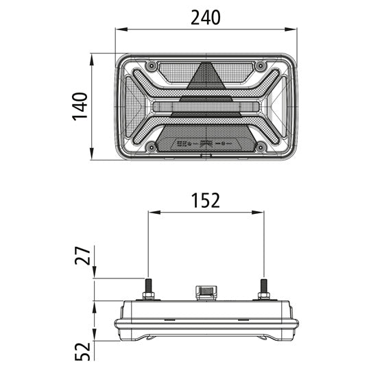 MultiLED III, 12/24 V, left, 7-pin ASS, 1 x 2-pin ASS, SMCG