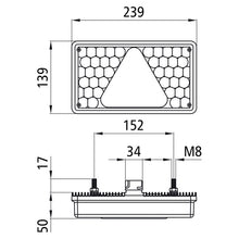 MultiLED, 12 V, left, 7-pin ASS, with triangle, NSL, RFS, SML