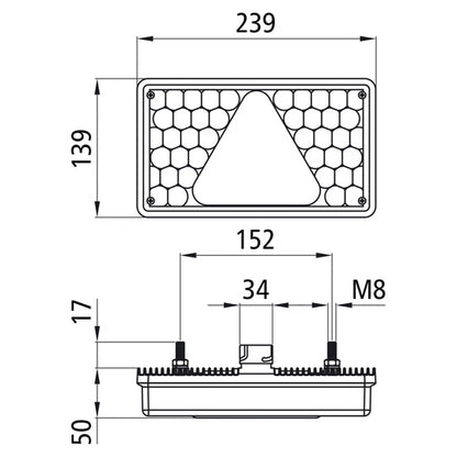 MultiLED, 12 V, left, 7-pin ASS, with triangle, NSL, RFS, SML