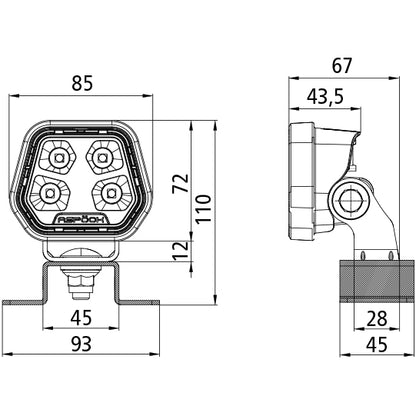 Workpoint II 1000 DT LED, 12/24 V, close-range illumination