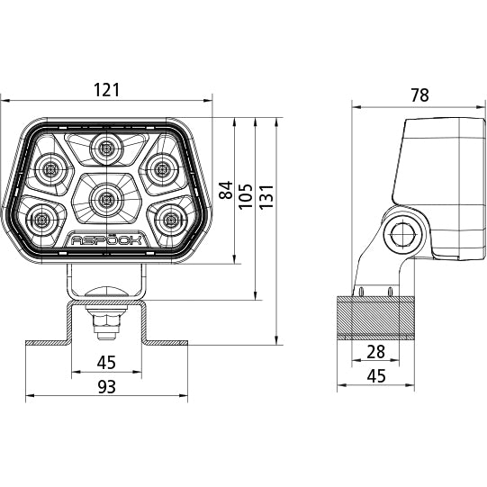 Workpoint II 3000 LED, 12/24 V, 20° spotlight