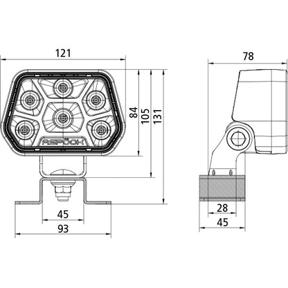 Workpoint II 3000 LED, 12/24 V, 20° spotlight