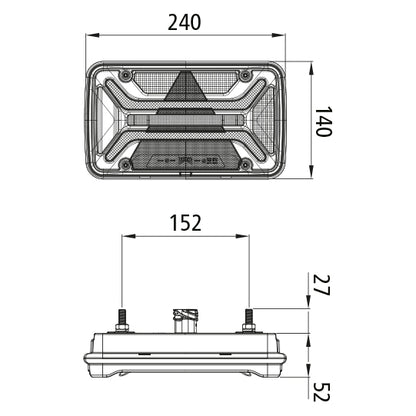 MultiLED III, 12/24 V, re, 7-pin AMP, 1 x 2-pin Supers.,SMCG