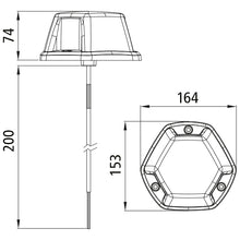 FlashLED, rotating beacon, 12/24 V, direct mnt, 0.20 m, OpenEnd