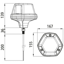 FlashLED, Rotating beacon,12/24V,Screw holder,0,20m,OpenEnd