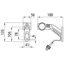 Superpoint III LED, 24 V, left, rt/ws/ge, 1.25 m, 2-pin ASS