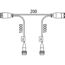 Intermediate adapter main cable 17-pin LP20/LP30 + 2x2-pin