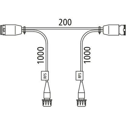Intermediate adapter main cable 17-pin LP20/LP30 + 2x2-pin