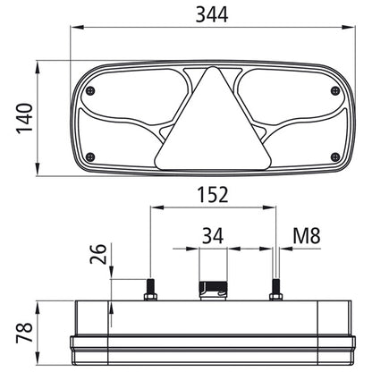Ecopoint I LED, 24 V, right, ASS 7-pin bayonet