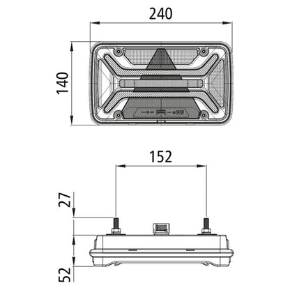 MultiLED III, 12/24 V, re, 7-pin ASS, 1 x 2-pin SMCG, OEM