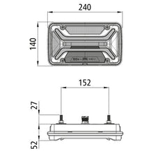 MultiLED III Truck, 12/24 V, left, 7-pin AMP, 1 x 2-pin, OEM