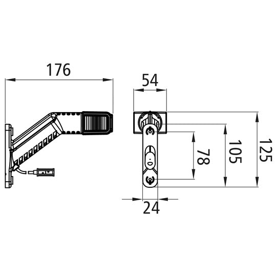 Superpoint IV LED, 12/24 V, R, 2.00 m, rt/ws/ge, P&R