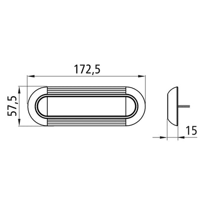 Inpoint III LED, 12/24 V, long, 0.3 m, w/o switch