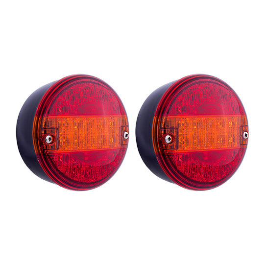 Lamp set, 12/24V, 2x3-chamber lamp LED, 7-/2-pin AMP, left