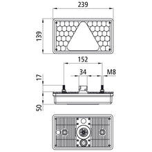 MultiLED, 24 V, right, 7-pin AMP+2-pin ASS,m. LCG,NSL,RFS,SML,
