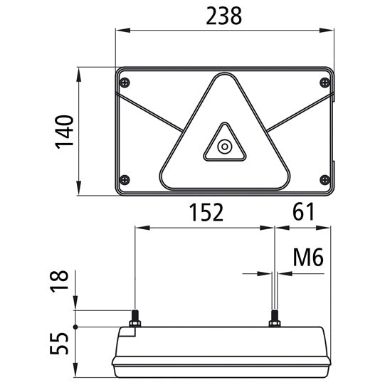 Multipoint V, 12 V, left, grommet, with triangle,NSL,OEM