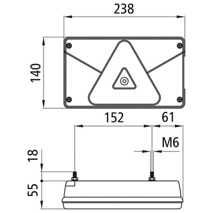 Multipoint V, 12 V, left, grommet, with triangle,NSL,OEM