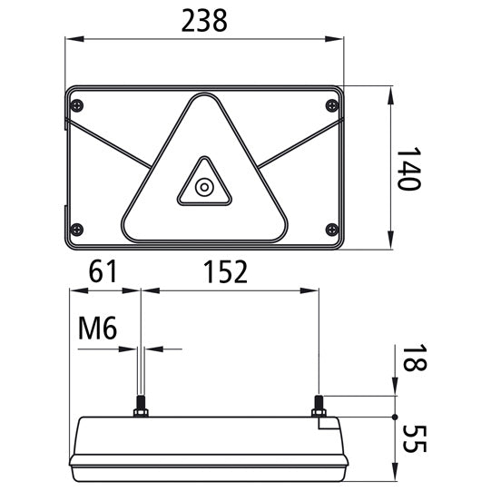 Multipoint V, 12 V, right, grommet, with triangle,NSL,OEM