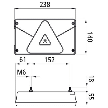 Multipoint V, 12 V, right, grommet, with triangle,NSL,OEM