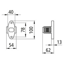 Superpoint IV LED, 12/24 V, L, surf.-mnt, 1.00 m