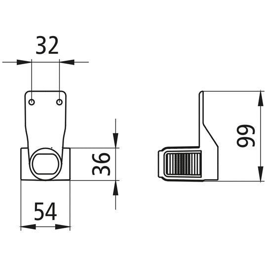 Superpoint IV LED, 12/24 V, left, pendant, rt/ws/ge, 1.00 m,DC
