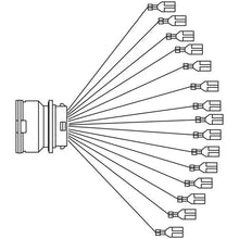 Plug-in housing 17-pin, special assignment, pin, pre-sold