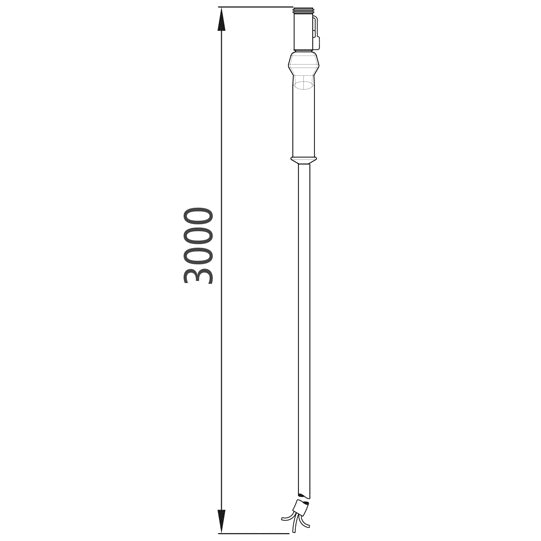 Supply cable for Workpoint II LED,German plug/open end,3 m,OEM