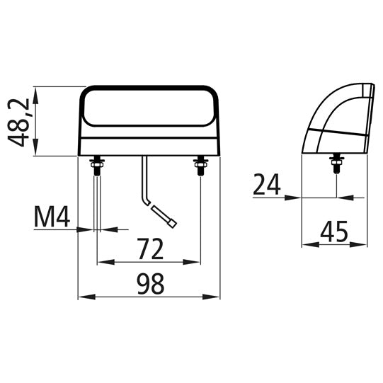 Regpoint II LED, 12 V, KZL, 1.5 m, DC, OEM