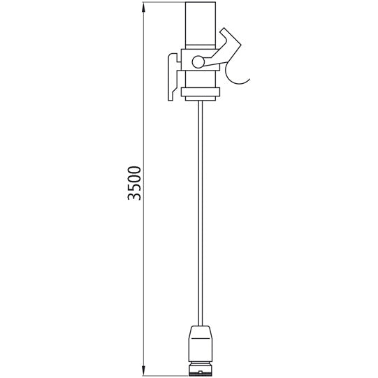 Supply cable, 15-pin plug, 17-pin ASS LP30, 3500 mm, OEM