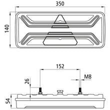 AgriLED II, 12 V, left/right, 5-pin bayonet, LCG, w. KZL
