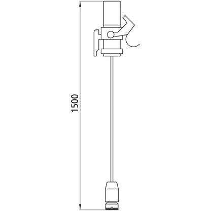 Supply cable, 15-pin plug, 17-pin ASS LP 30, 1500 mm