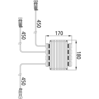 Voltage converter Gen2, 12V, (24V to 12V), 450mm each